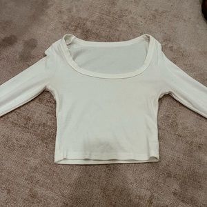 cute low neck white shirt